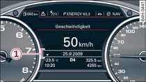 Kombiinstrument: Beispiel Infozeile